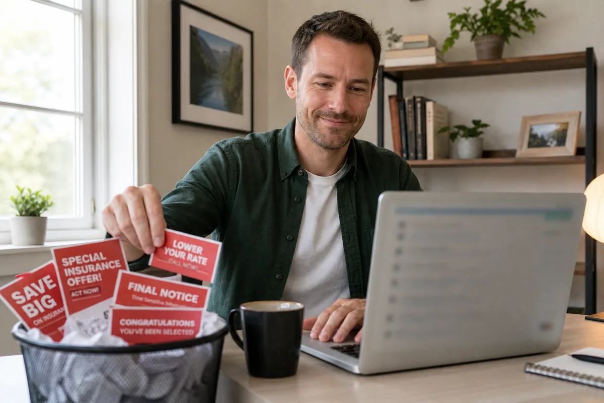 Blocking insurance marketing spam and junk mail