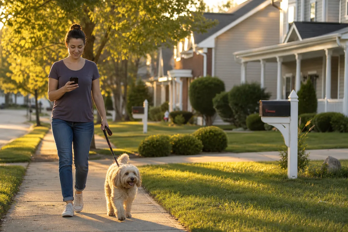 Discreetly using secure delivery on phone without curb hardware