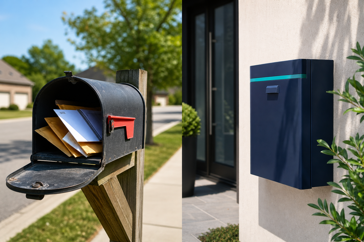 Traditional mailbox risk versus eMbox secure delivery