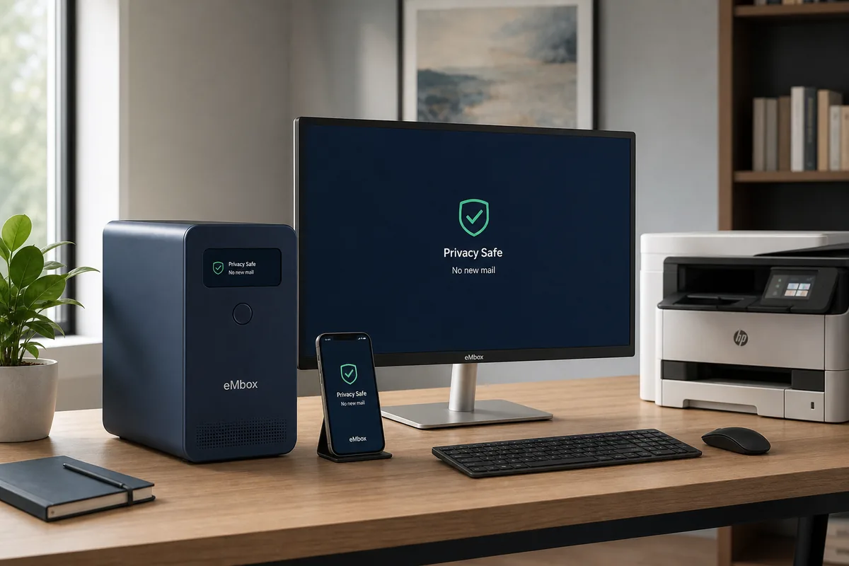 eMbox Home office — indoor placement in a home