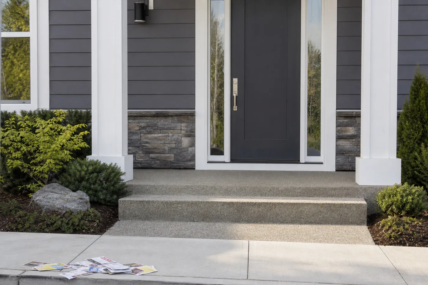 Secure porch without junk mail or stolen policy cards