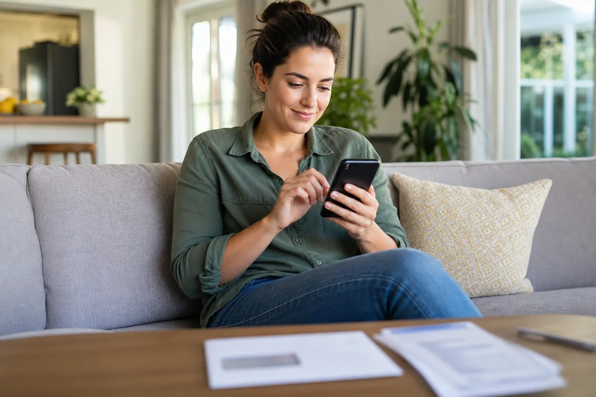 Policyholder verifies address on eMbox mobile app